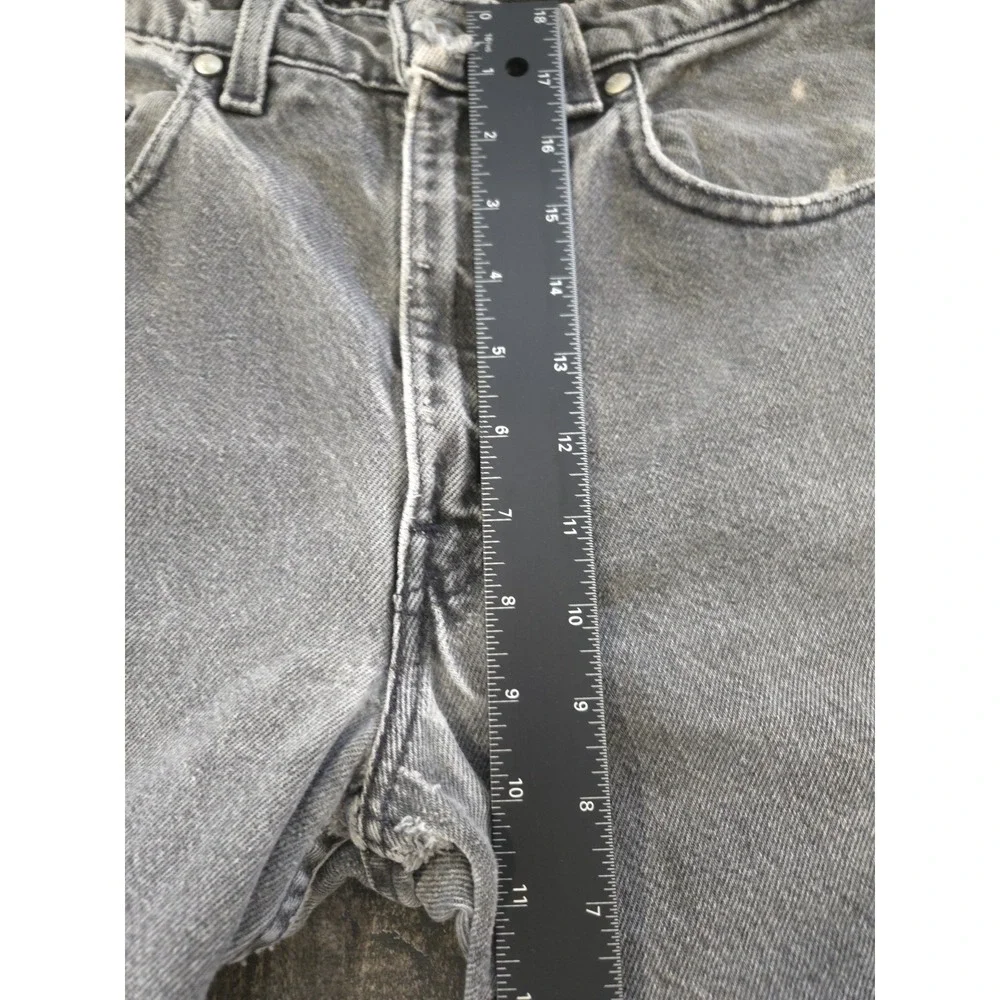 VTG 90s Levis SilverTab Straight & Narrow Jeans Grey Distressed Paint Splatter